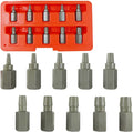 10pc Set Hex Head Bit Socket Wrench Bolt Remover Tool Kit