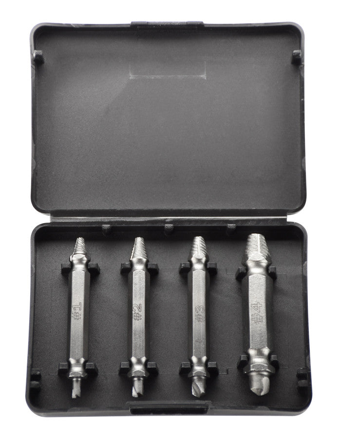 4Pc Mini Power Damaged Screw Extractor Easy Out Bit Remover Tool Set - tool