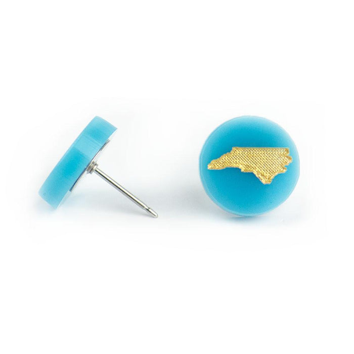 I found this at #moonandlola! - Acrylic Round State Studs Robin's Egg