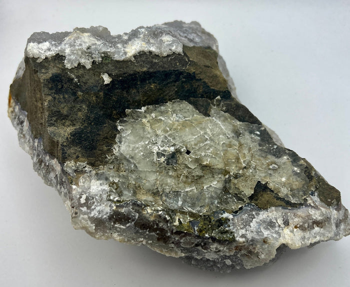 Amethyst and White Calcite - Large - Raven's Cauldron