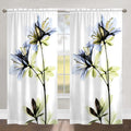 Azalea Blue X-Ray Sheer Window Panel