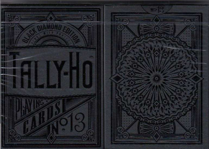 PlayingCardDecks.com-Black Diamond Tally-Ho Circle Back Playing Cards