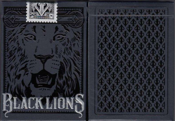 PlayingCardDecks.com-Black Lions Playing Cards USPCC