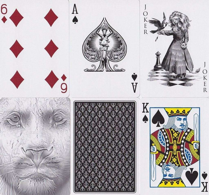 PlayingCardDecks.com-Black Lions Playing Cards USPCC