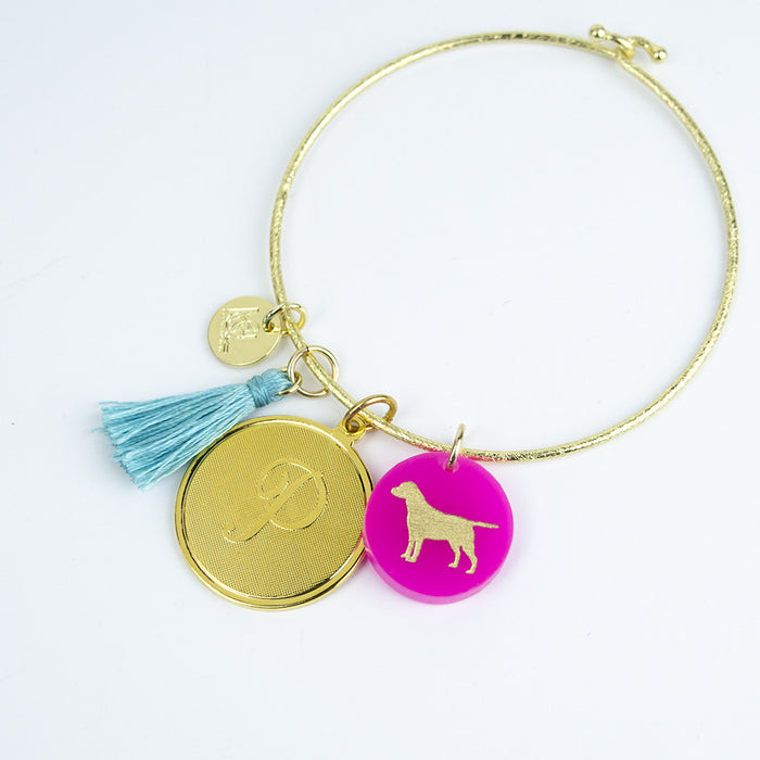 I found this at #moonandlola! - Nora Bangle with Dalton, Pet and Tassel Charms