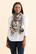 Cardiff Cream Paisley Scarf