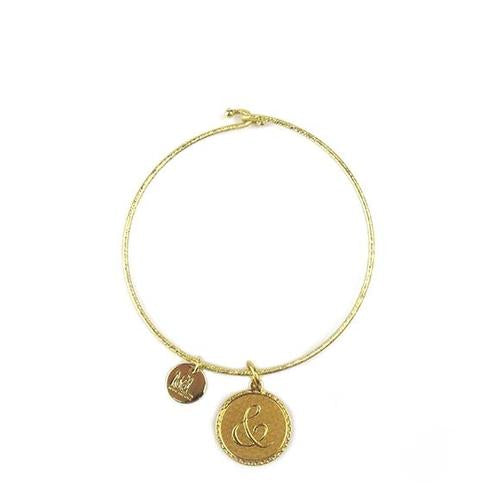 Moon and Lola - Metal Dalton Ampersand Charm on Nora Bangle