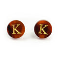I found this at #moonandlola! - Dalton Studs "K" in Tortoise