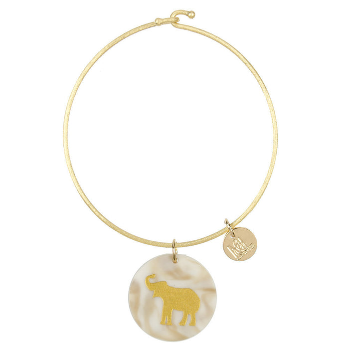 I found this at #moonandlola! - Eden Elephant Charm Bangle