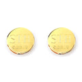 Moon and Lola - Engraved Round Cuff Links With Date in gold
