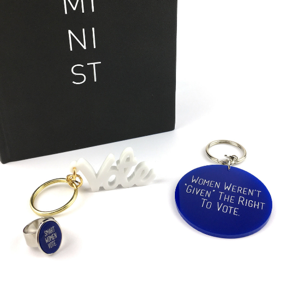 Moon and Lola - Equality For All Oval Ring Smart Women Vote Feminist