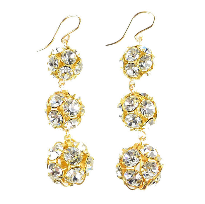 I found this at #moonandlola! - Europa Rhinestone Ball Earrings
