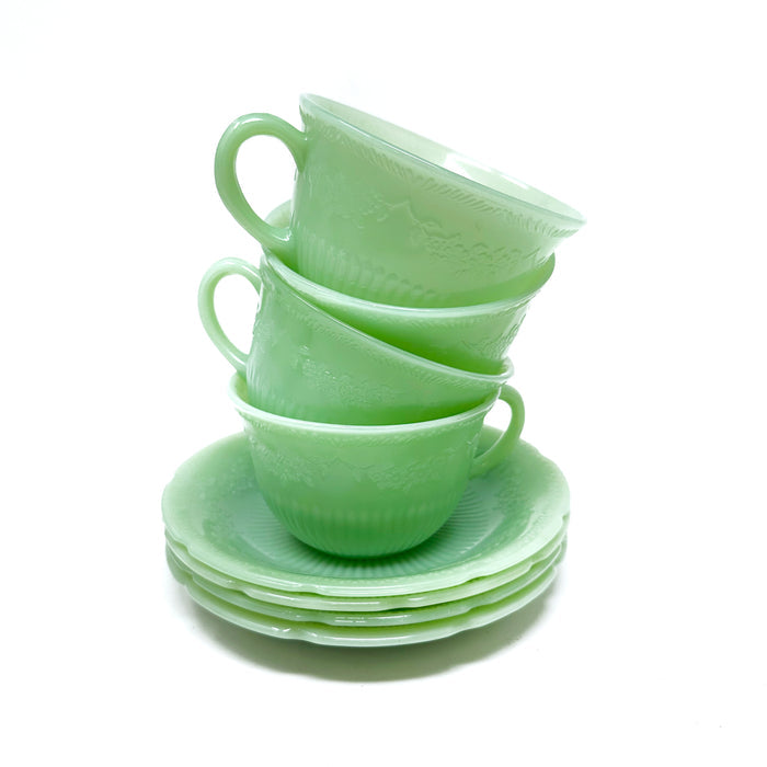 FIRE KING JADEITE CUP & SAUCER SET