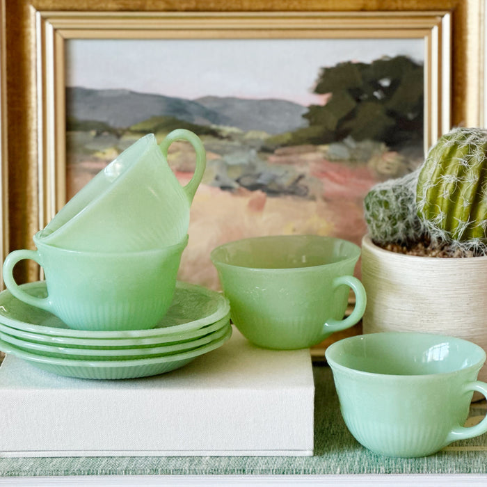FIRE KING JADEITE CUP & SAUCER SET