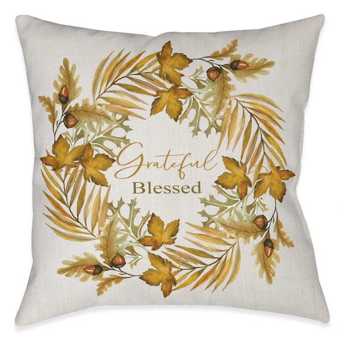 Grateful Blessed Indoor Decorative Pillow