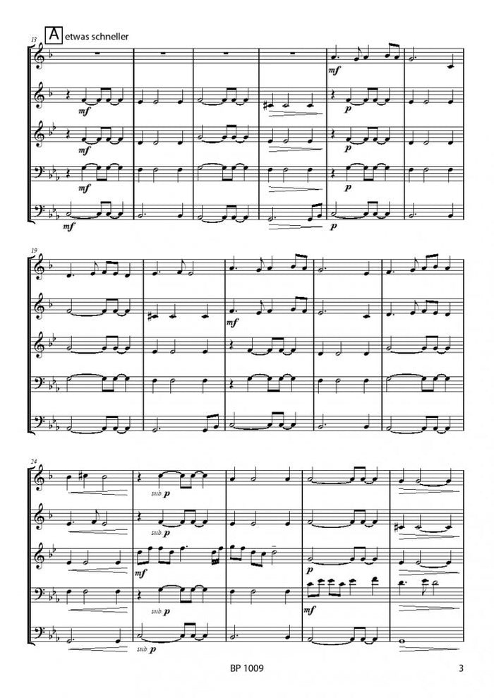 Grepling - Silent Brass for Brass Quintet