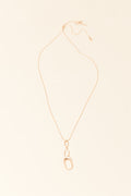 Kalinda Gold Oval Tiered Necklace