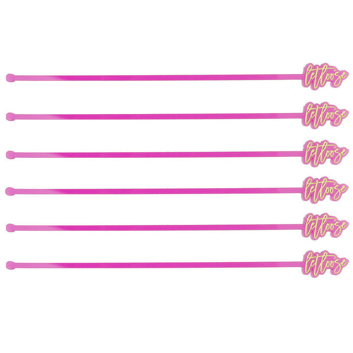 I found this at #moonandlola! - Let Loose Drink Stirrers Hot Pink
