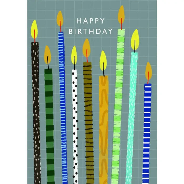 Lit Candles Birthday Greeting Card