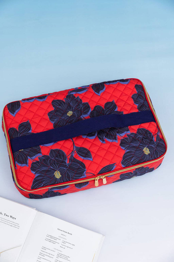 Magnolia Shadows Red Casserole Carrier