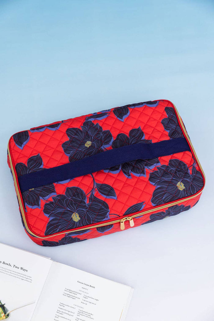Magnolia Shadows Red Casserole Carrier