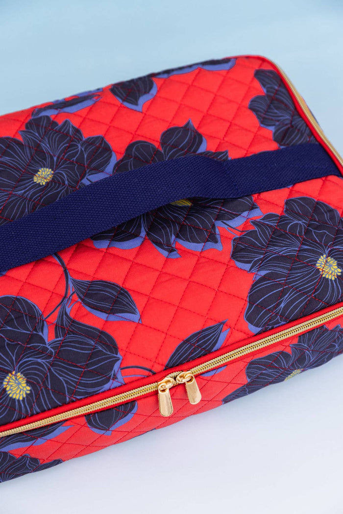 Magnolia Shadows Red Casserole Carrier