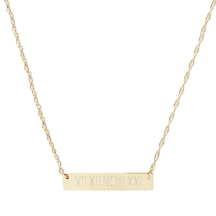 I found this at #moonandlola - Metal Engraved Bar Necklace