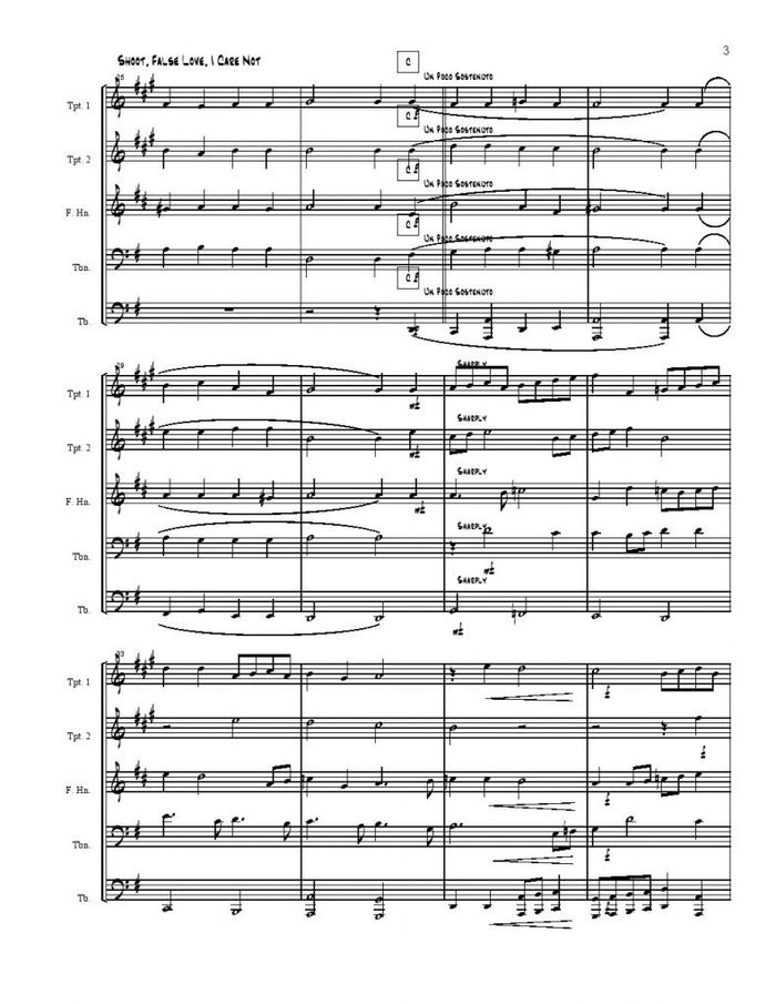 Morley - Shoot, False Love, I Care Not - Brass Quintet