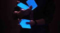 PlayingCardDecks.com-Neon Blue Deck by Sans Mind Creative 9 Piece Acrylic Cardistry Black Light Glow