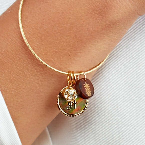 I found this at #moonandlola! - Nora Bangle Gold