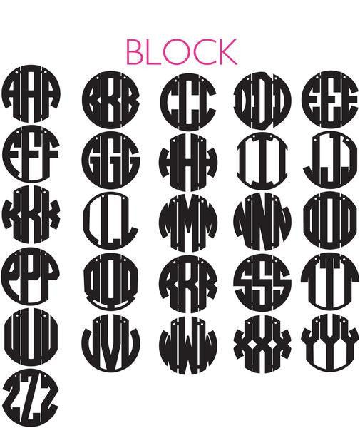I found this at #moonandlola! - Block 3 Letter Monogram Font Sheet