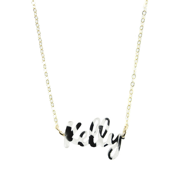 I found this at #moonandlola! - Patterned Lauren Nameplate Necklace