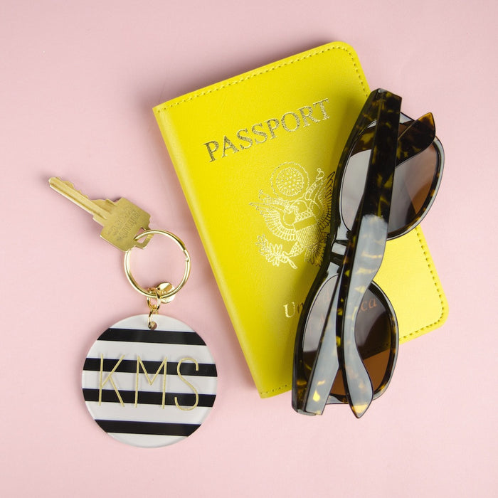 I found this at #moonandlola! - Patterned Modern Block Keychain