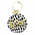 I found this at #moonandlola! - Patterned Script Keychain