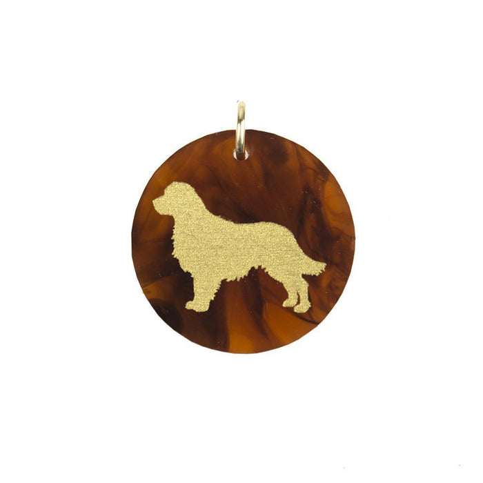 Moon and Lola Golden Retriever Pet Charm
