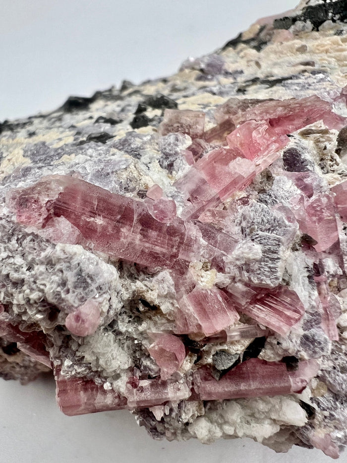 Pink & Black Tourmaline, with Lepidolite in Matrix - Raven's Cauldron