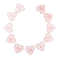 Pink Chipboard Heart Banner - bubblegum market