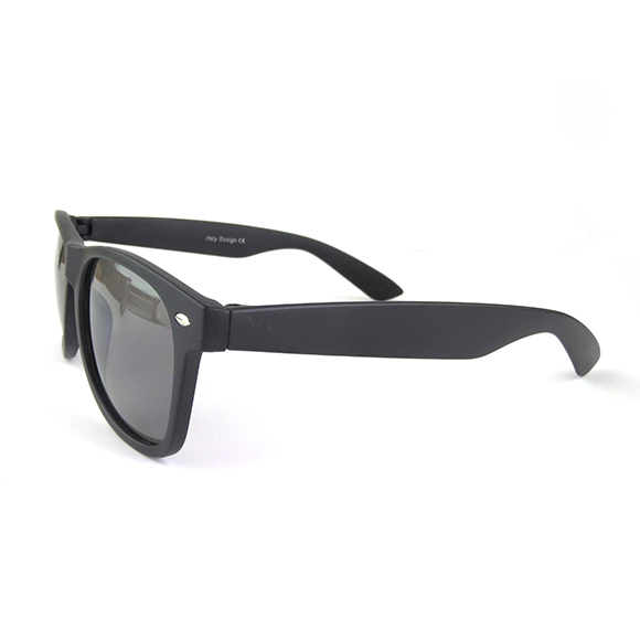 Moon and Lola - Wayfarer-styled matte finish ebony Sunglasses