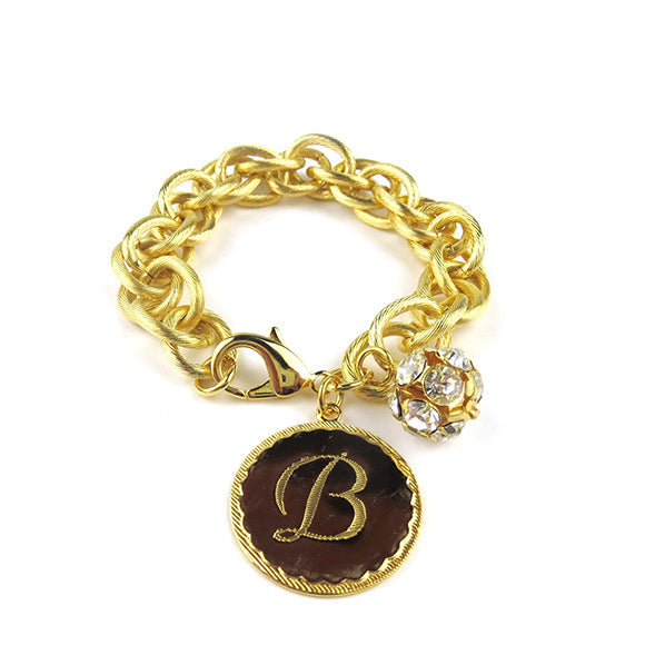 Moon and Lola - Preston Charm Bracelet with rhinestone ball charm