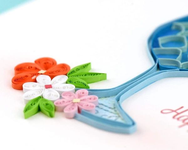 Quilled Birthday Drink Card