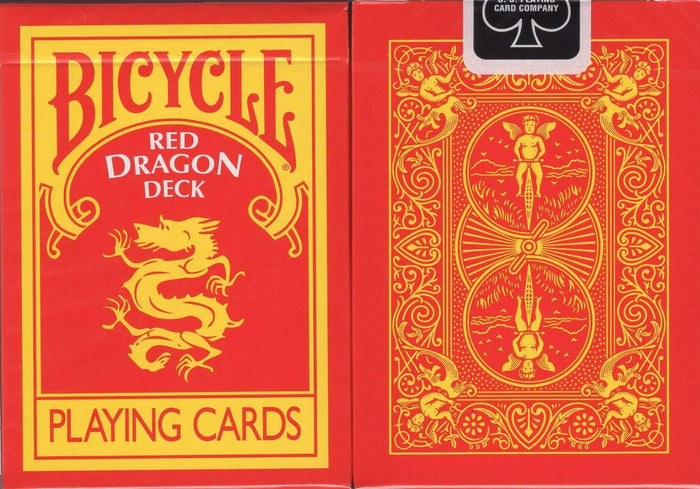 PlayingCardDecks.com-Red Dragon V2 Bicycle Playing Cards