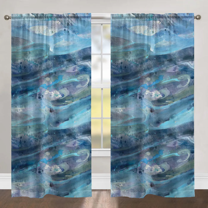 Rolling Waves Room Darkening Window Panel