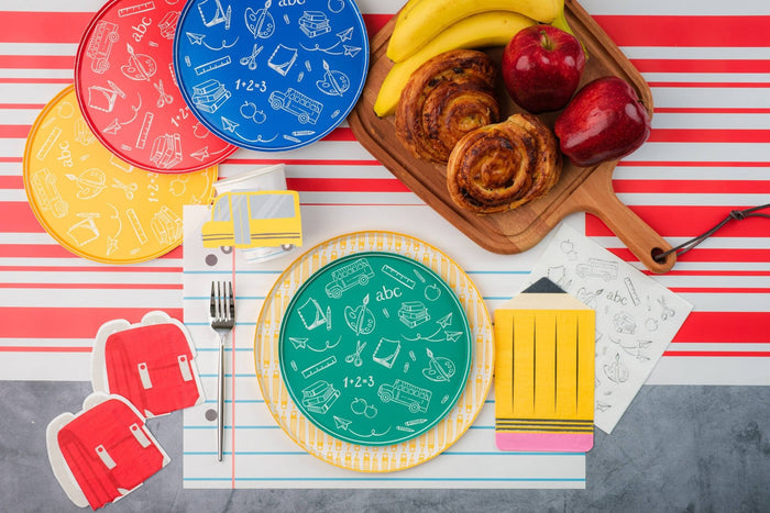 School Days Icon Paper Plates 8.5" - bubblegum market