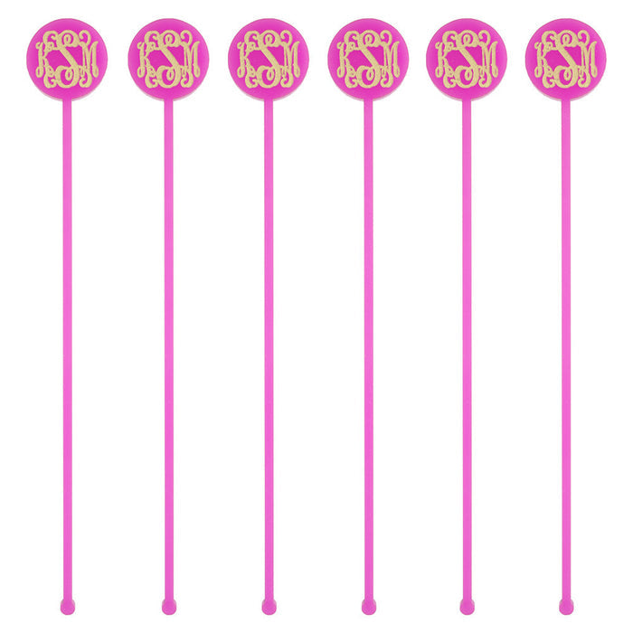 I found this at #moonandlola! - Script Monogram Drink Stirrers