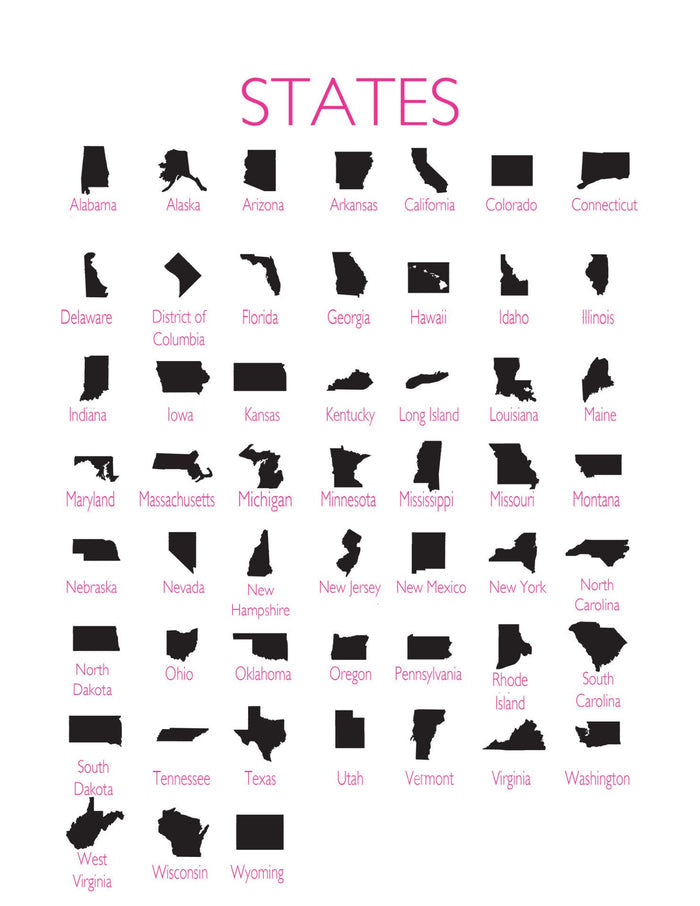 Moon and Lola - State Outlines