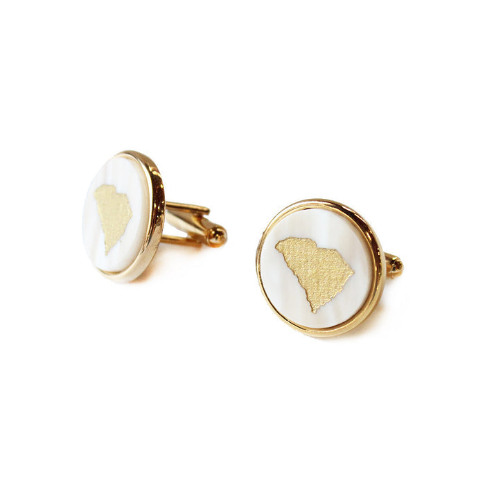 I found this at #moonandlola! - State Round Cuff Links South Carolina