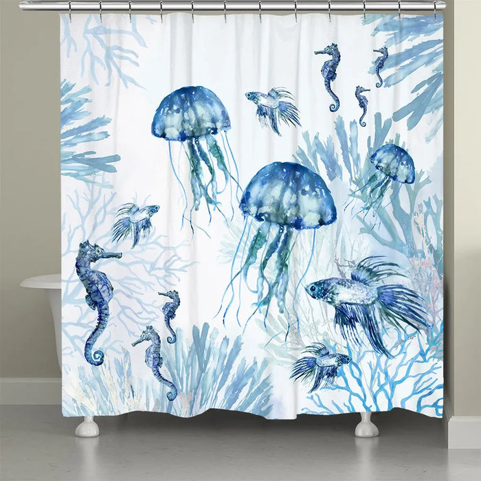 Underwater Blues Shower Curtain