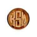 I found this at #moonandlola! - Vineyard Monogram Brooch Tiger's Eye