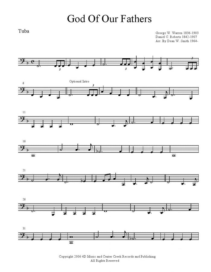 Warren - God of Our Fathers - Brass Quintet