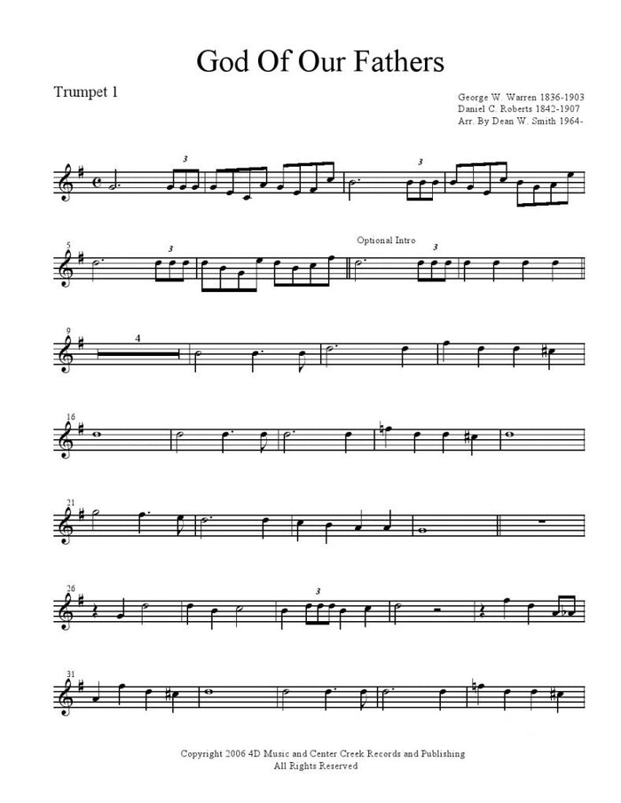 Warren - God of Our Fathers - Brass Quintet
